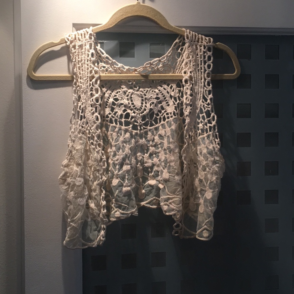Lace Crochet Vest Swim Summer Spring Festival